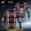 Head Pattern Color Red Skull 3D Hoodie