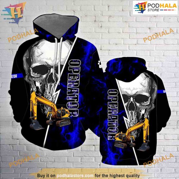 Heavy Equipment Operator All Over Printed 3D Hoodie Sweatshirt