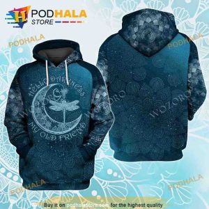 Hello Darkness My Old Friend Mandala Hippie 3D Hoodie