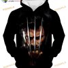 Hero Wolverine Marvel Cinematic Promo Black AOP 3D Hoodie