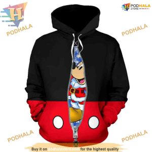 Hidden Santa Mickey 3D Hoodie