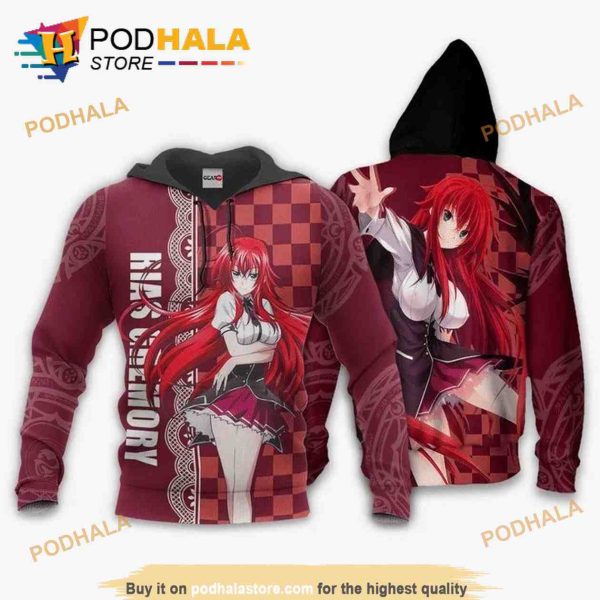 High School Dxd Rias Gremory Anime Manga 3D Hoodie