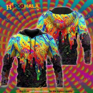 Hippie Colorful All Over Print 3D Hoodie