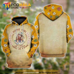 Hippie Girl Not Fragile Like A Flower Fragile Like A Bomb 3D Hoodie