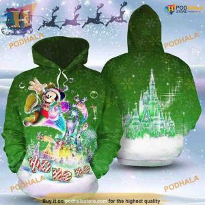 Ho Ho Ho Mickey Green 3D Hoodie