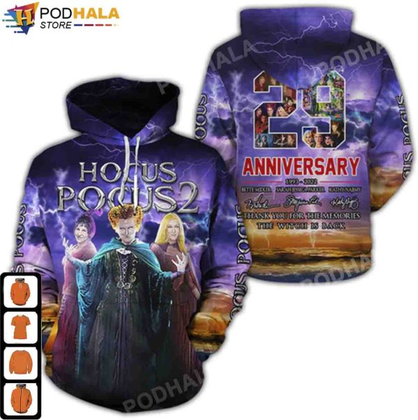 Hocus Pocus 2 29th Anniversary Hocus Pocus Costumes 3D Hoodie