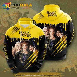 Hocus Pocus Halloween Design All Over Printed 3D Hoodie