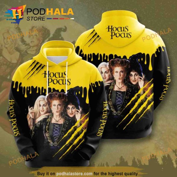 Hocus Pocus Halloween Design All Over Printed 3D Hoodie