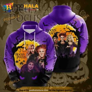 Hocus Pocus Halloween Design Gift For Fan Custom 3D All Over Printed Hoodie