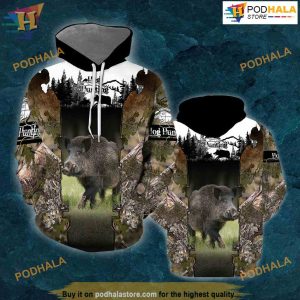 Hog Hunting All Over Printed 3D Hoodie Sweatshirt