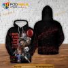 Horror Characters Just A Girl Who Loves Horror Movies Halloween 3D Hoodie