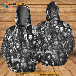 Horror Movie Characters Halloween 3D Hoodie