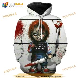 Horror Movie Chucky All Over Print 3D Hoodie Sweatshirt