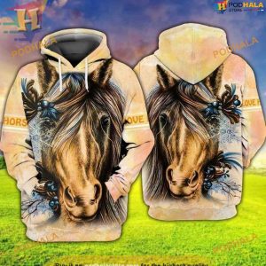 Horse Equestrian Love 3D Zip Hoodie