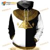 Horus Egyptian God Black And White Aop Unisex 3D Hoodie Sweatshirt