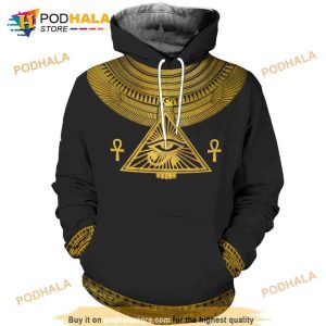 Horus Egyptian God Gift Shrit Aop Unisex 3D Hoodie Sweatshirt