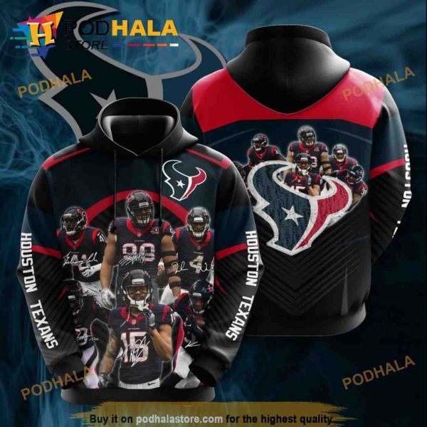 Houston Texans NFL Team 3D Hoodie Sweatshirt For Football Fans