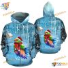 Hummingbird Snow Blue Unisex All Over Printed 3D Hoodie Sweatshirt