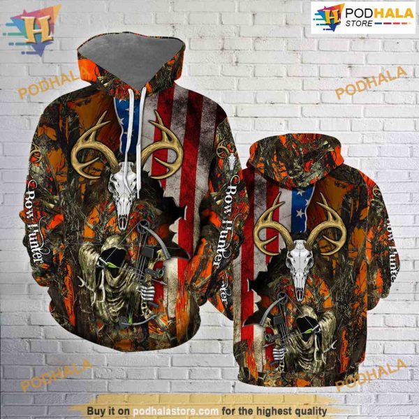 Hunting Flag Orange All Over Printed 3D Hoodie Sweatshirt