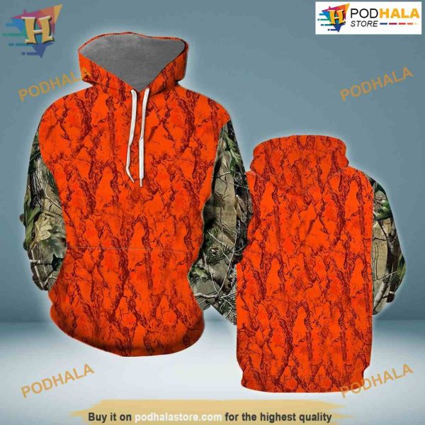 Hunting Orange All Over Printed 3D Hoodie Sweatshirt