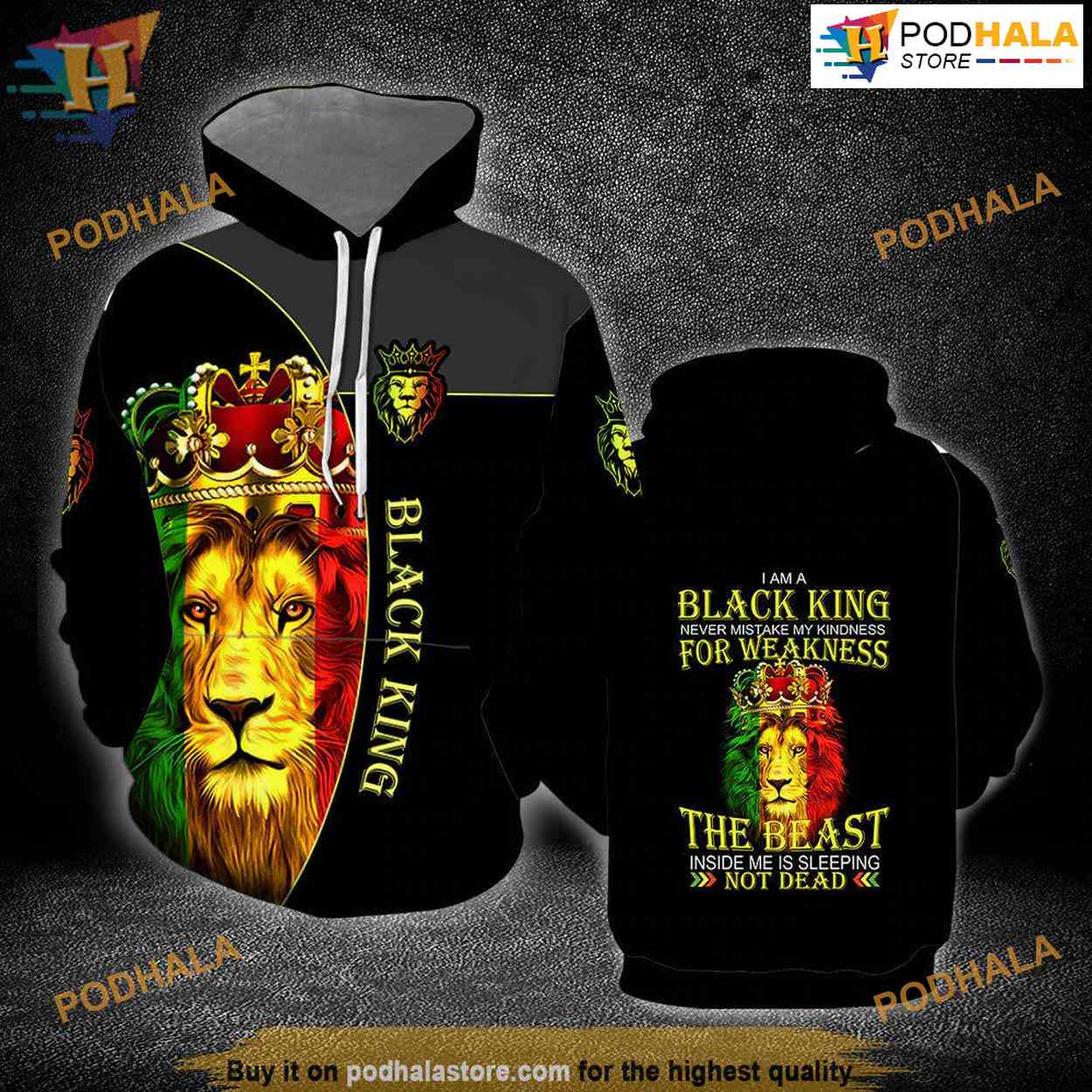 I Am A Black King Lion All Over Printed 3D Hoodie Sweatshirt I Am A Black King Lion All Over Printed 3D Hoodie Sweatshirt