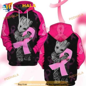 I Am Groot Breast Cancer Awareness All Over Print 3D Hoodie