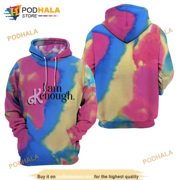 I Am Kenough Tie-Dye All Over Print 3D Hoodie