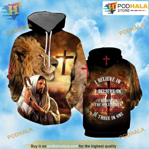 I Believe In God 3D Funny Hoodie Christmas