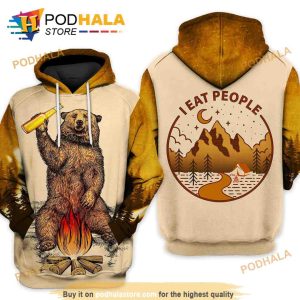 I Eat People Camping 3D Hoodie Sweatshirt