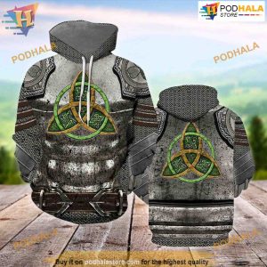 Irish Armor Knight Warrior Patrick’s Day 3D Hoodie Sweatshirt