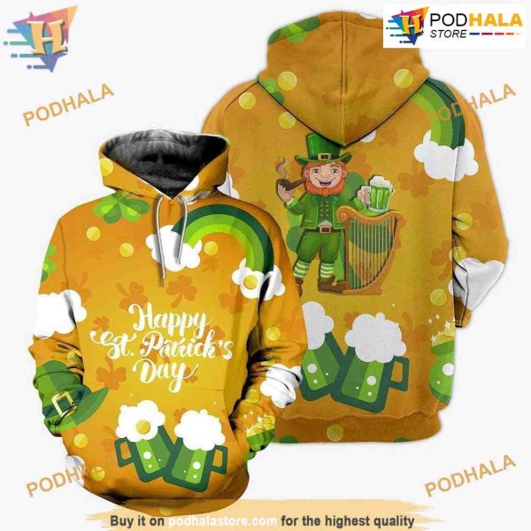 Irish Happy St. Patrick’s Day Hoodie Beer Lovers 3D Hoodie Sweatshirt