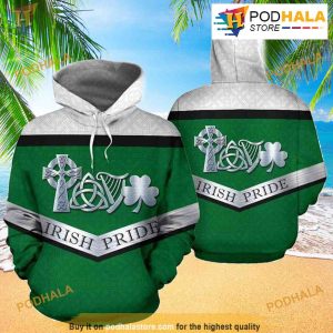 Irish Pride St Patrick’s Day Full Over Printed Unisex 3D Hoodie