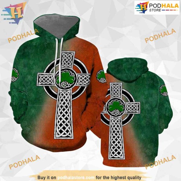 Irish Saint Patricks Day Shamrock 3D Hoodie Sweatshirt