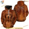 Irish Setter Dog Full Head And Body Animal Costume All Over Printed 3D Hoodie