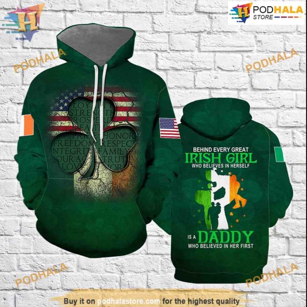 Irish St.Patrick Day All Over Printed 3D Hoodie Sweatshirt