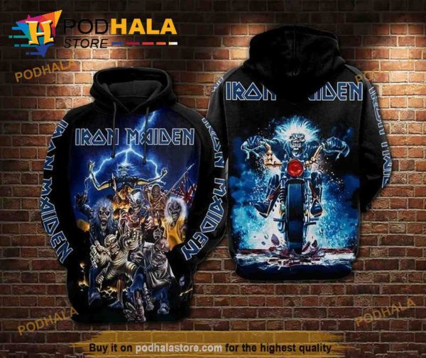 Iron Maiden Limited Edition All Over Print 3D Hoodie Sweatshirt