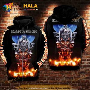 Iron Maiden Mortor 3D Zip Hoodie