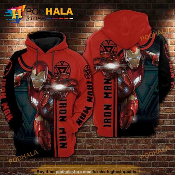 Iron Man All Over Printing 3D Hoodie Sweatshirt