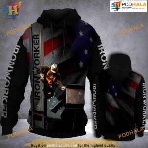 Iron Worker All Over Printed 3D Hoodie Sweatshirt