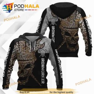 Iron Worker Style Skull Special All Over Printing 3D Hoodie