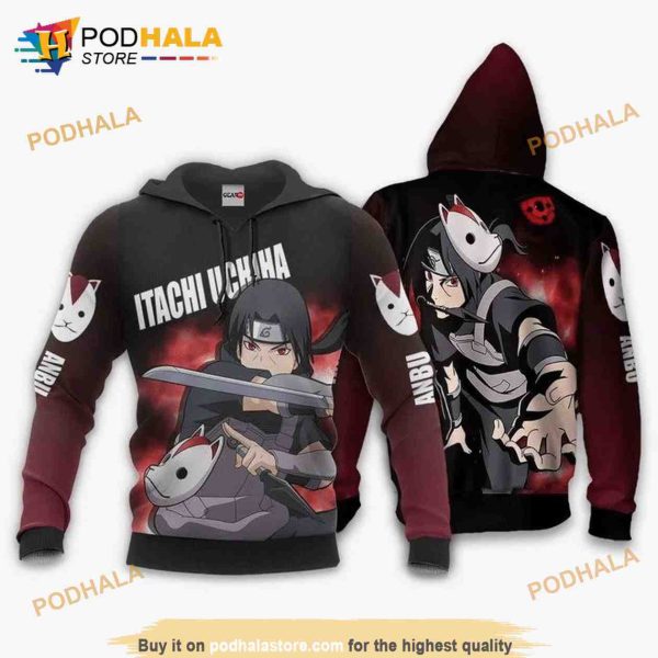 Itachi Anbu Anime Manga Naruto 3D Hoodie