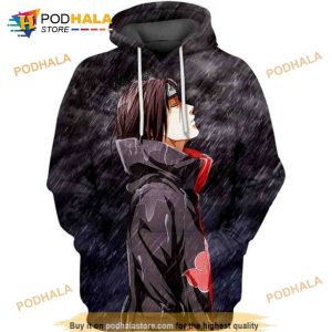 Itachi Uchiha In Peace Naruto Anime All Over Printing 3D Hoodie