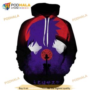 Itachi Uchiha Naruto Anime All Over Printing 3D Hoodie