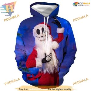 Jack Old Snowman Christmas Blue 3D Hoodie