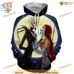 Jack & Sally Nightmare 3D Hoodie