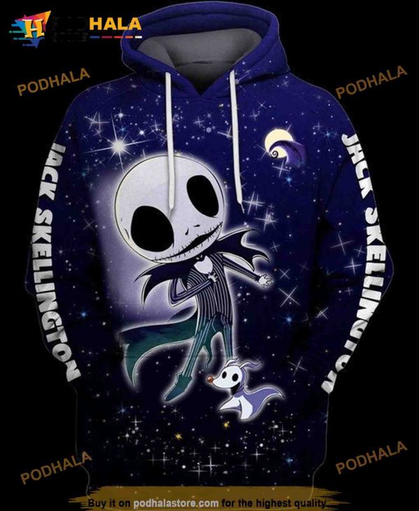 Jack Skellington 3D Halloween AOP Unisex Hoodie