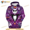 Jack Skellington Background Funny Halloween 3D Hoodie