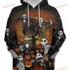 Jack Skellington Character RIP Scary Pumpkin Funny Halloween 3D Hoodie