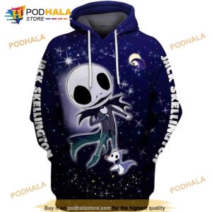 Jack Skellington Dog Zero Galaxy Pattern Halloween 3D Hoodie