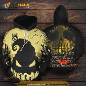 Jack Skellington I Cant Believe It Halloween All Over Print 3D Hoodie